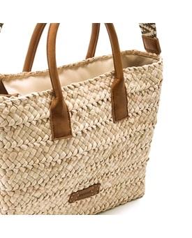 Mtng-Mustang_ Bolso rafia tipo capazo Elana - Imagen 2