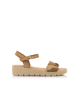 Mtng-Mustang_ Sandalia happy marrón cuña - Imagen 1