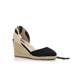 Mustang_ Alpargata de cuña negro - Imagen 2