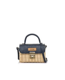 Mustang_ Bolso mena en marino y mostaza - Imagen 1