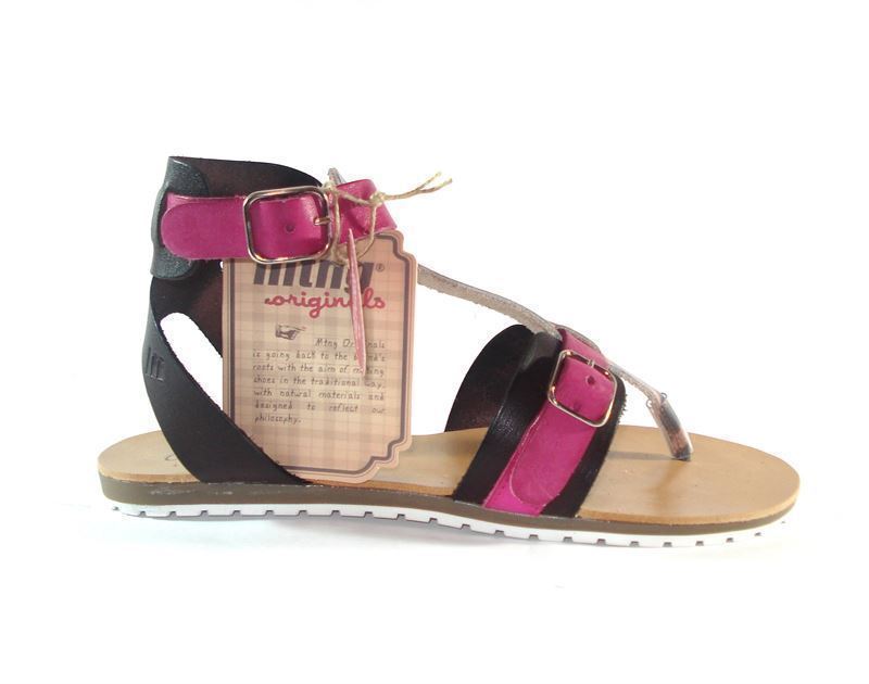 Mustang- Sandalia  chica fucsia/negro - Imagen 2