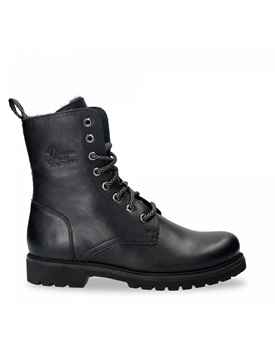 Panama Jack_ Bota cordones frisia piel negro - Imagen 1