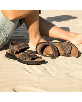 Panama Jack_ Sandalia sanders velcro marrón - Imagen 2