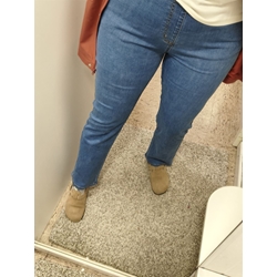 Pantalón denim recto goma cintura - Imagen 2