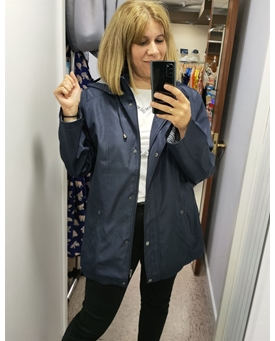 Parka azul forrada - Imagen 1