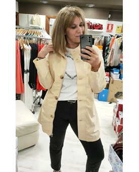 Parka beige con forro - Imagen 1
