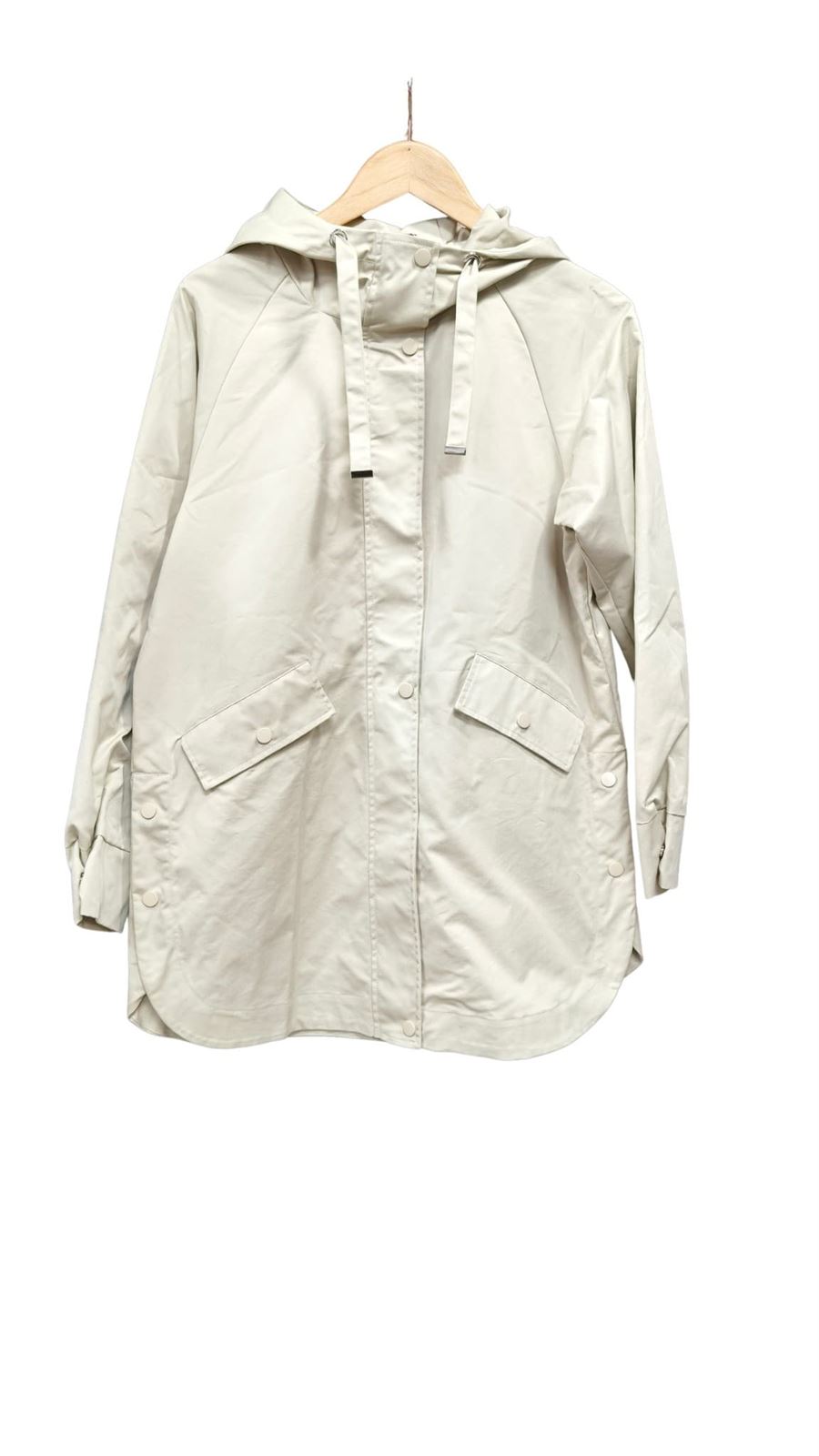 Parka capucha beige - Imagen 1