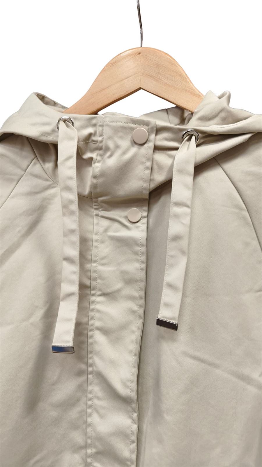 Parka capucha beige - Imagen 4