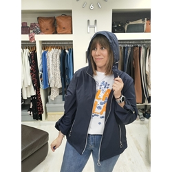 Parka marino con capucha - Imagen 2