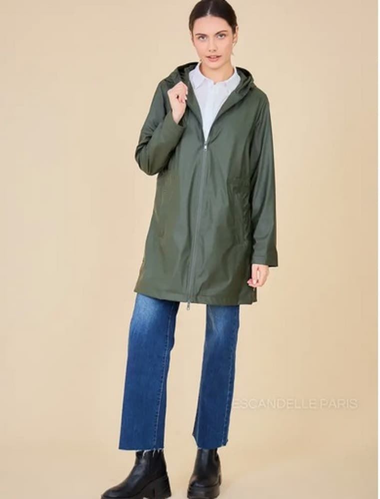 Parka verde capucha - Imagen 2