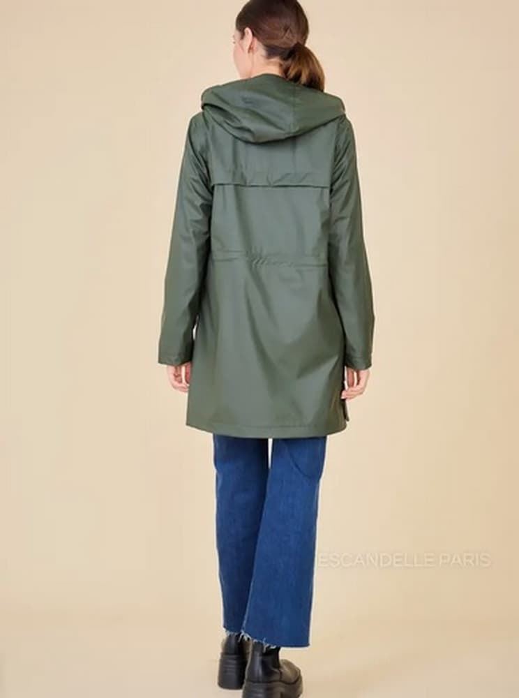 Parka verde capucha - Imagen 3