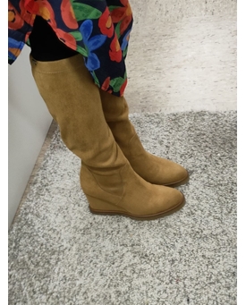 Pedro Miralles-Bota alta cuña camel - Imagen 2