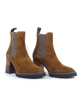 Pedro Miralles_ Botín tacón serraje cuero - Imagen 2