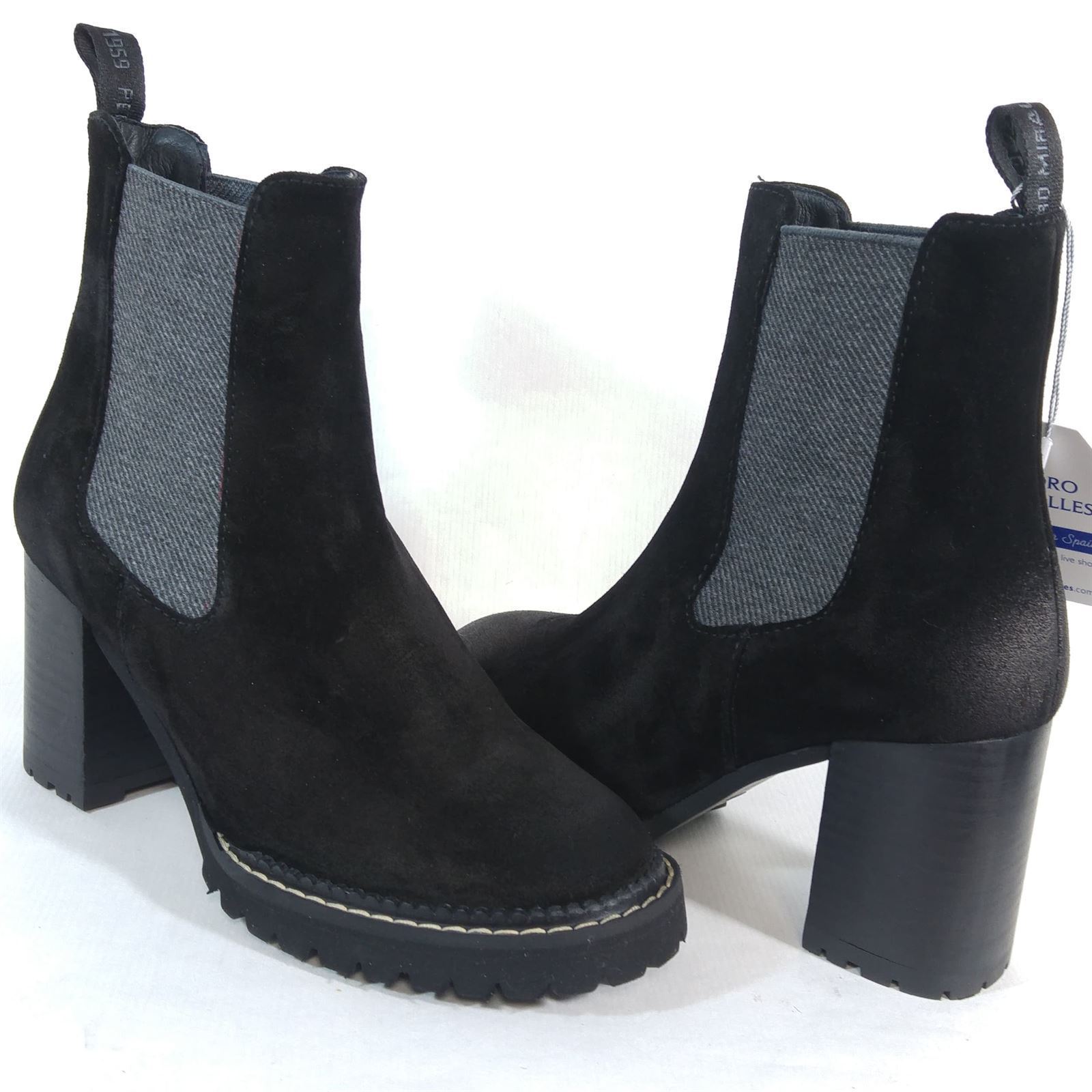 Pedro Miralles_ Botín tacón serraje negro - Imagen 3