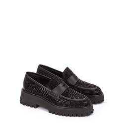 Pedro Miralles_ Mocasín seta negro brillos - Imagen 2