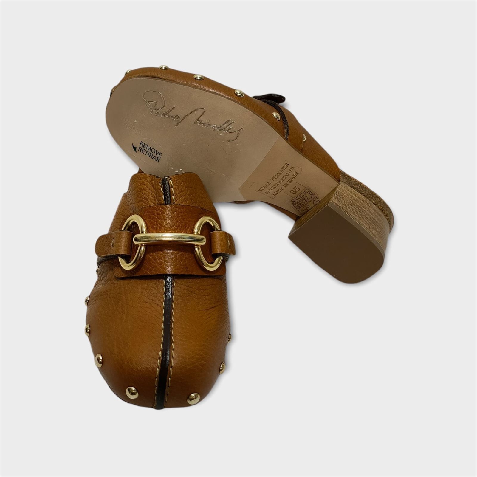 Pedro Miralles_ Zueco de piel aveiro - Imagen 7