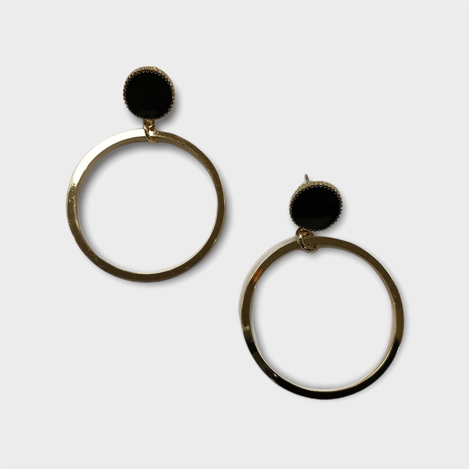 Pendiente aro dorado - Imagen 1