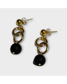 Pendiente colgar en dorado - Imagen 1