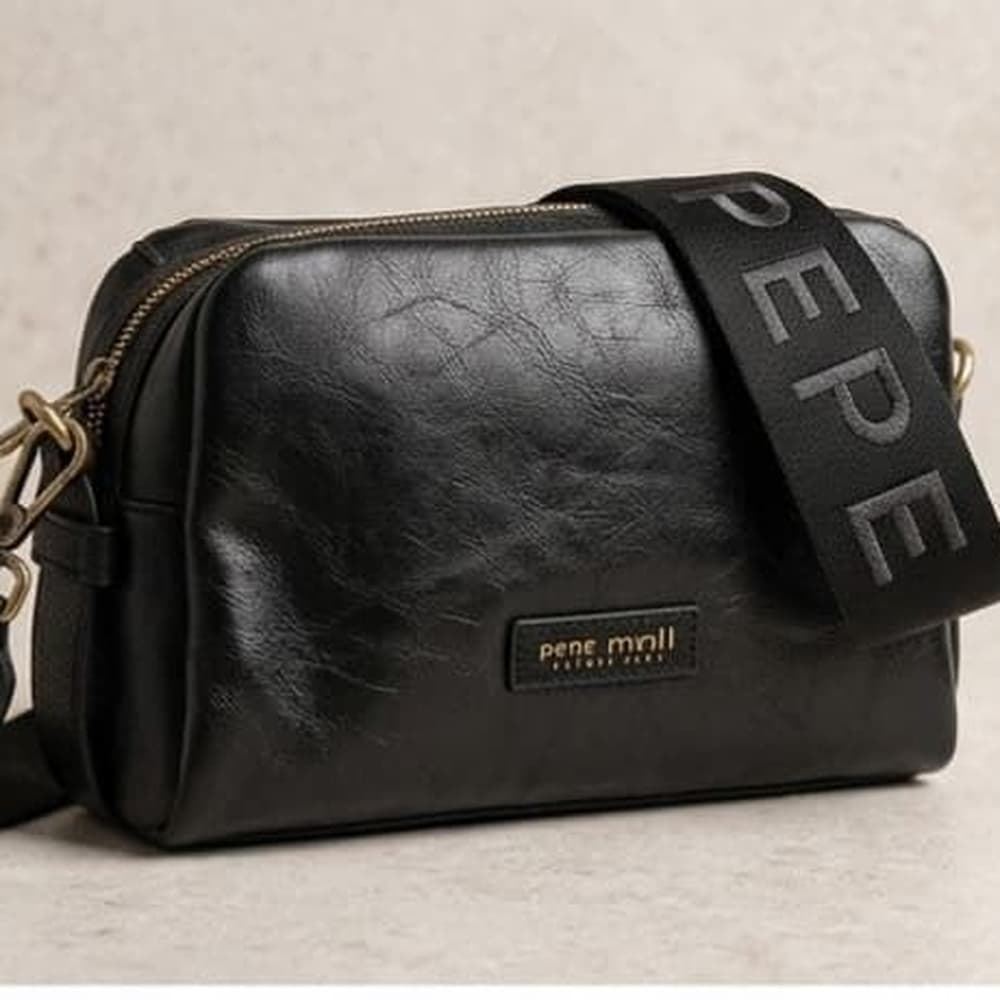 Pepe Moll_ Bolso bandolera Elie negro/taupe - Imagen 6