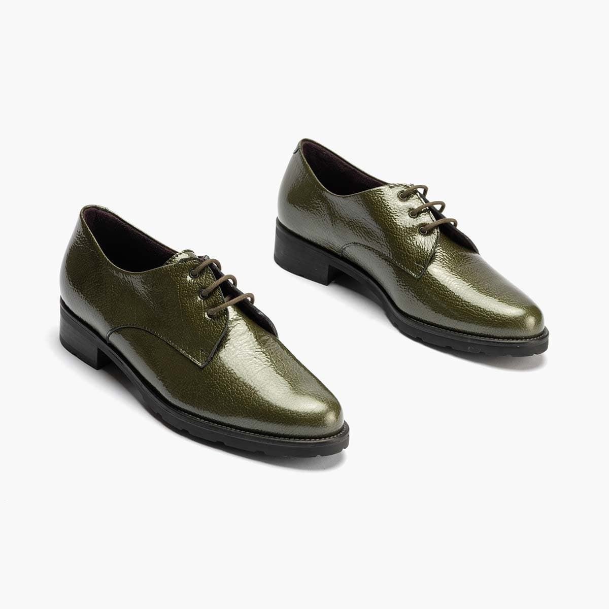 Pitillos_ Blucher en charol verde - Imagen 4