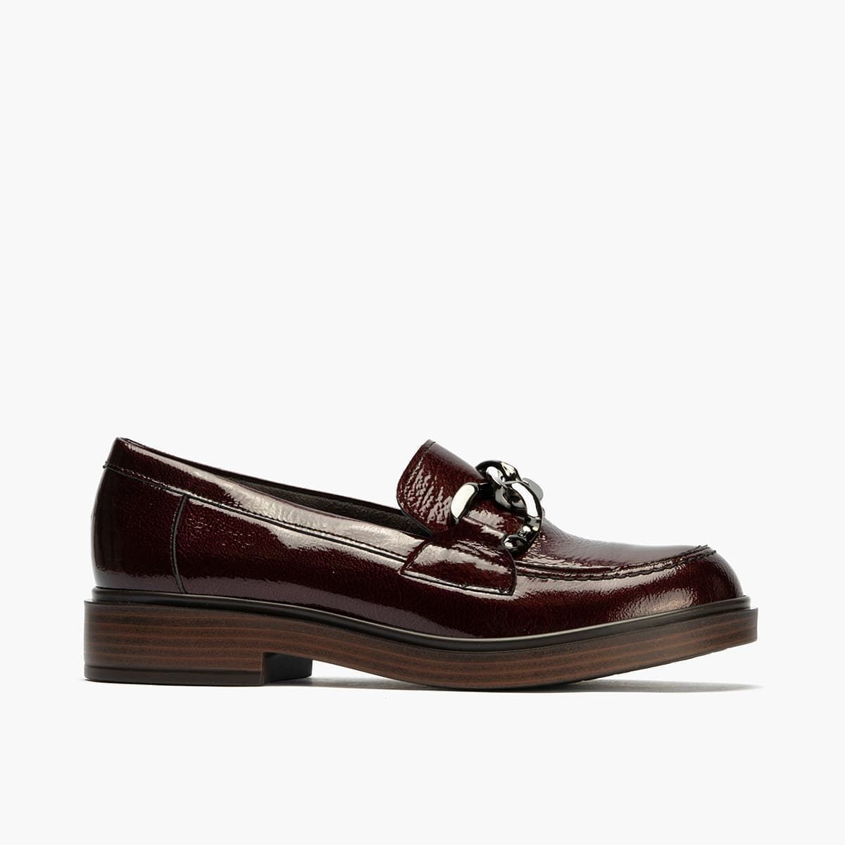 Pitillos_ Mocasín burdeos en charol - Imagen 1