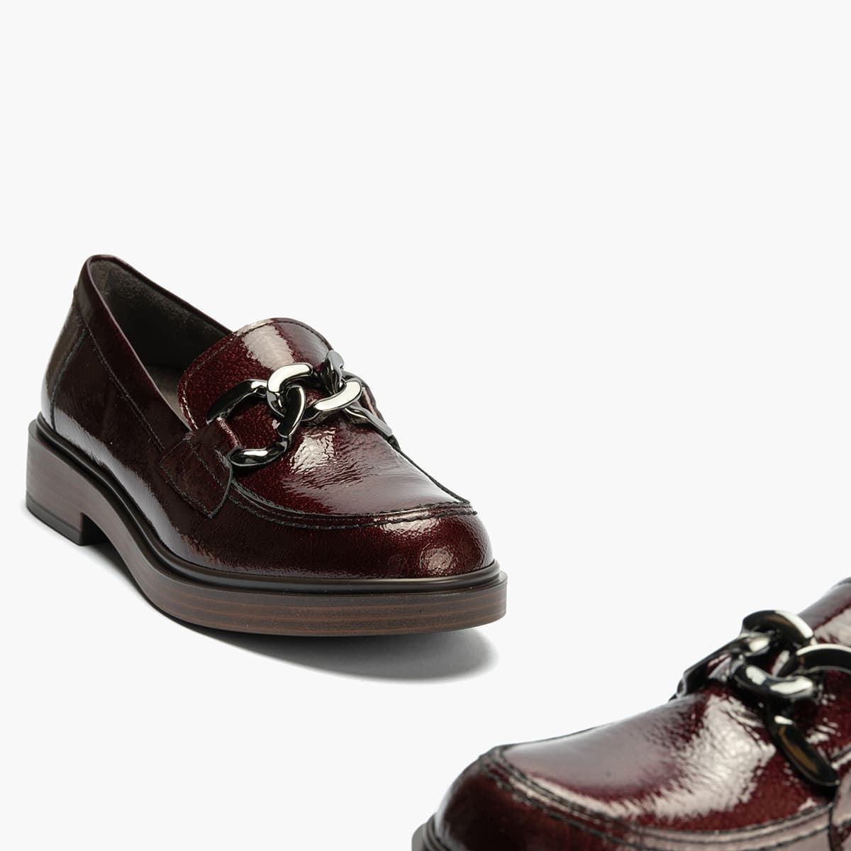 Pitillos_ Mocasín burdeos en charol - Imagen 5