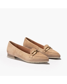 Pitillos_ Mocasín serraje piedra - Imagen 2