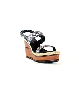 Pons Quintana- Sandalia plataforma negra-blanca - Imagen 1