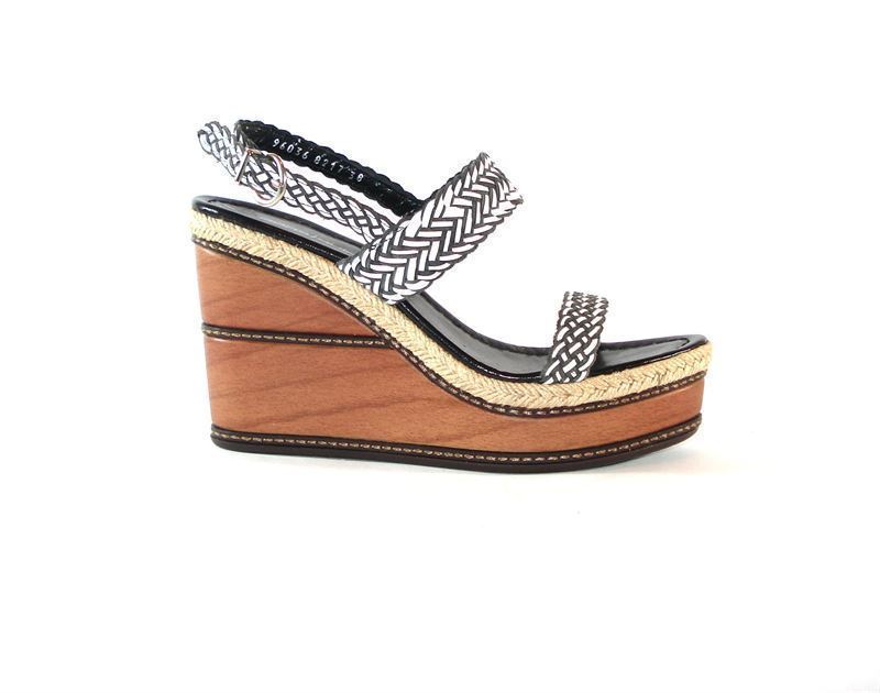 Pons Quintana- Sandalia plataforma negra-blanca - Imagen 2