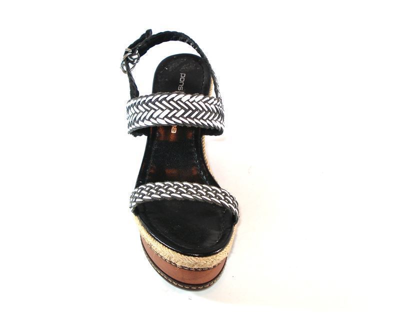 Pons Quintana- Sandalia plataforma negra-blanca - Imagen 3