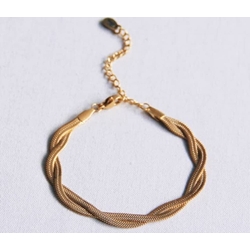 Pulsera trenzada de serpiente de acero inoxidable - Imagen 1