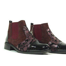 Salonissimos_ Botín serraje burdeos - Imagen 2