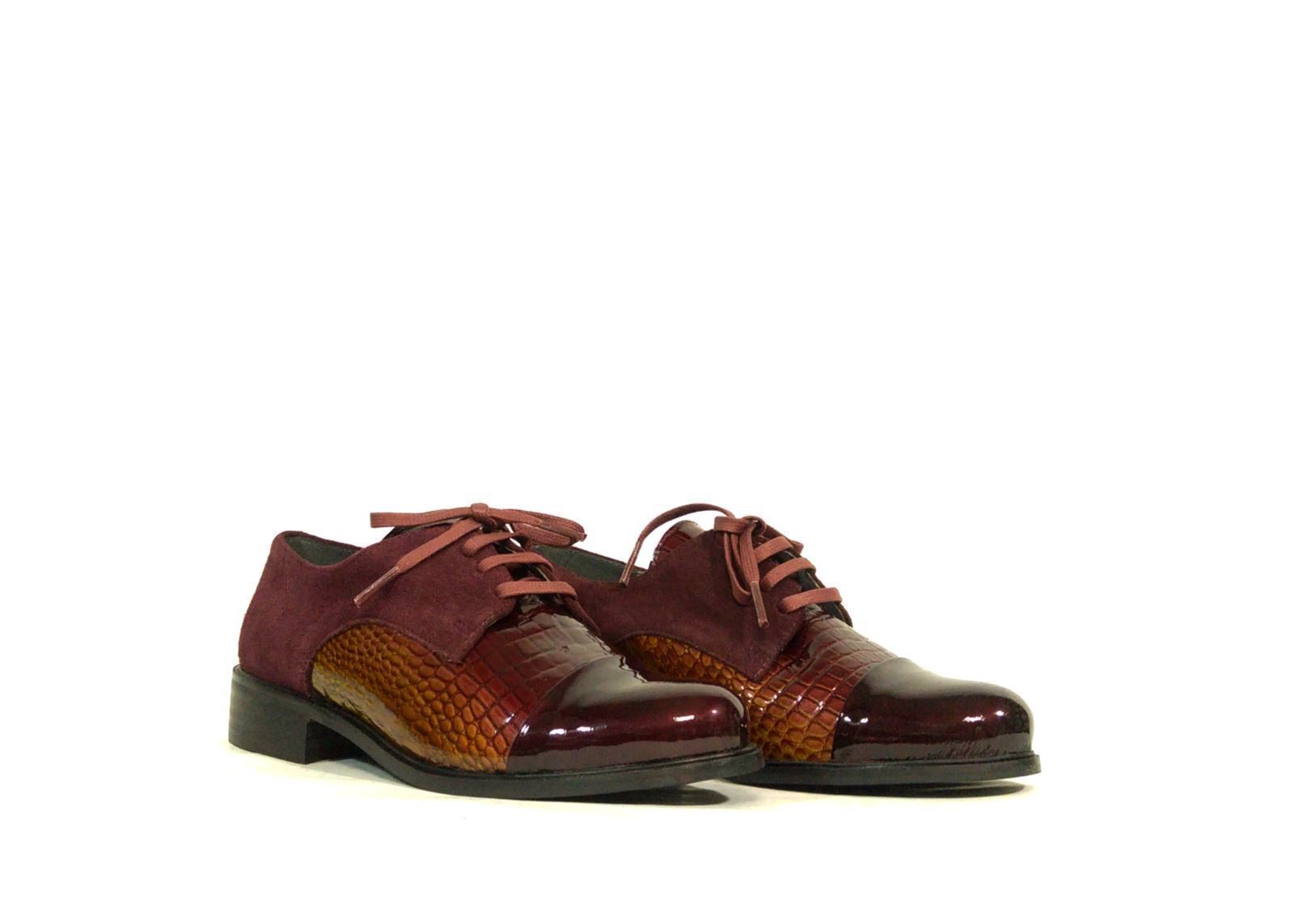 Salonissimos_ Zapato cordones burdeos - Imagen 2