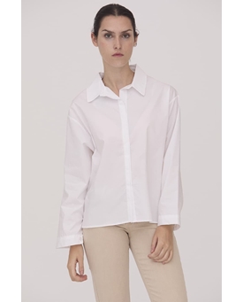 Scorzzo_ Camisa algodón blanca - Imagen 1