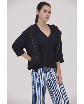 Scorzzo_ Chaqueta capucha en marino - Imagen 1