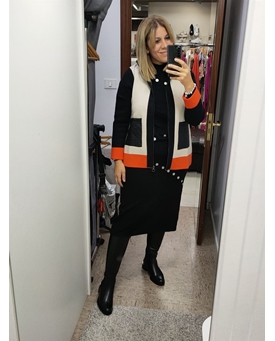 Scorzzo_ Chaqueta punto tricolor - Imagen 1