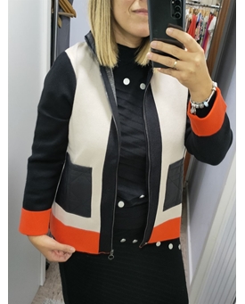 Scorzzo_ Chaqueta punto tricolor - Imagen 2