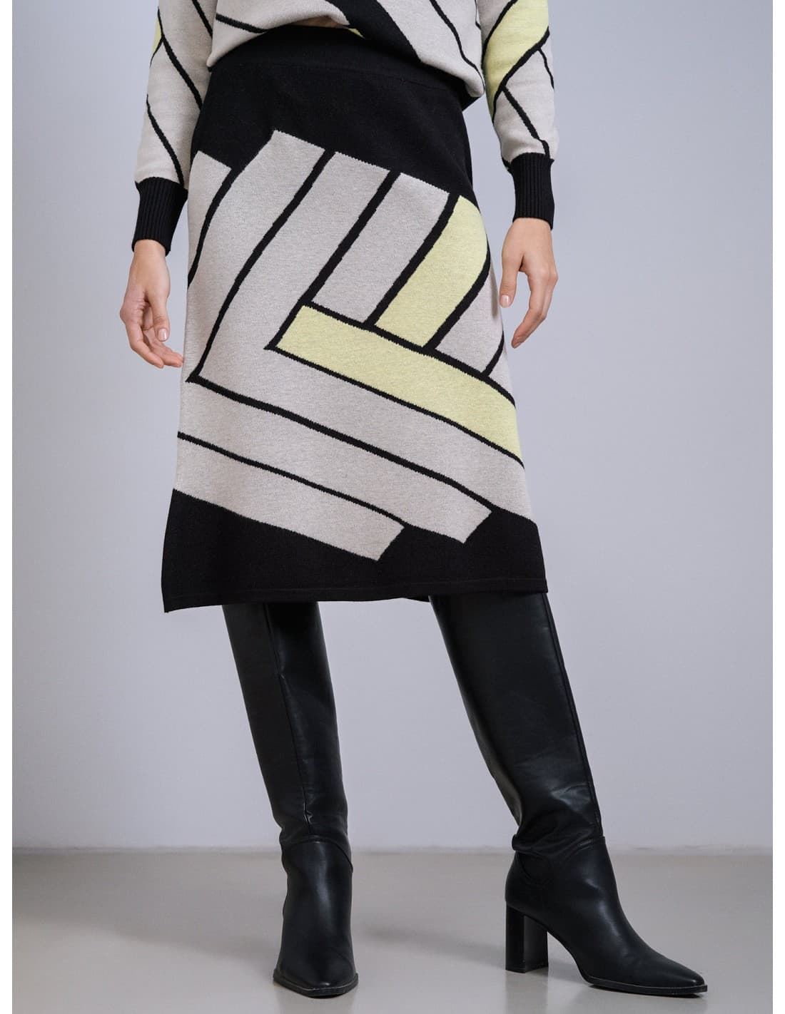 SCORZZO_ Falda punto Intarsia - Imagen 1