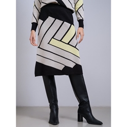 SCORZZO_ Falda punto Intarsia - Imagen 1