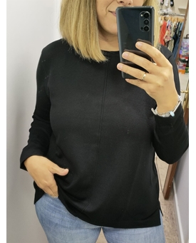 Scorzzo_ Jersey de punto básico negro - Imagen 1