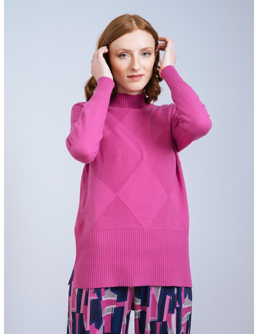 SCORZZO_ JERSEY FUCSIA ROMBOS - Imagen 2