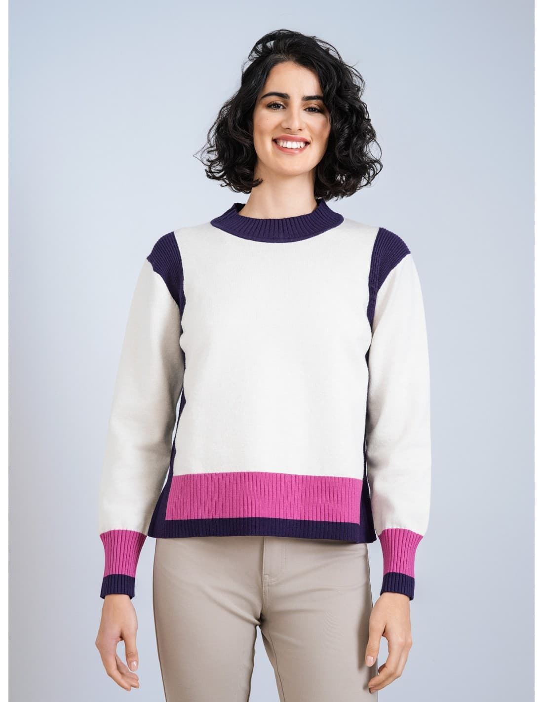 Scorzzo_ Jersey intarsia cuello perkins - Imagen 1