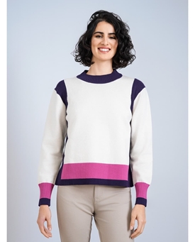 Scorzzo_ Jersey intarsia cuello perkins - Imagen 1