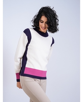 Scorzzo_ Jersey intarsia cuello perkins - Imagen 2