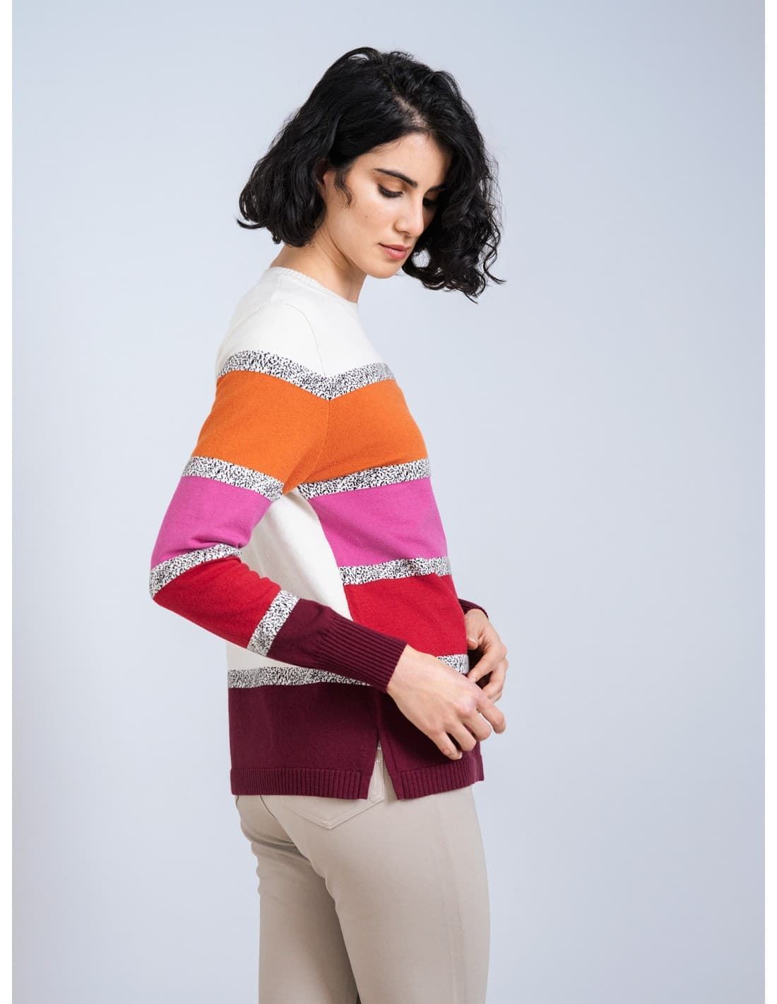 Scorzzo_ Jersey listado cuello redondo - Imagen 2