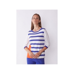 Scorzzo_ Jersey media manga de rayas - Imagen 1