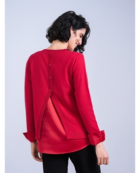 Scorzzo_ Jersey punto combinado satén - Imagen 2