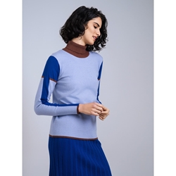 Scorzzo_ Jersey punto fino azul - Imagen 1