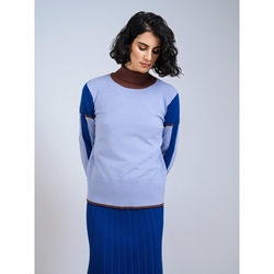 Scorzzo_ Jersey punto fino azul - Imagen 2