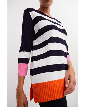 Scorzzo_ Jersey punto fino rayas - Imagen 2